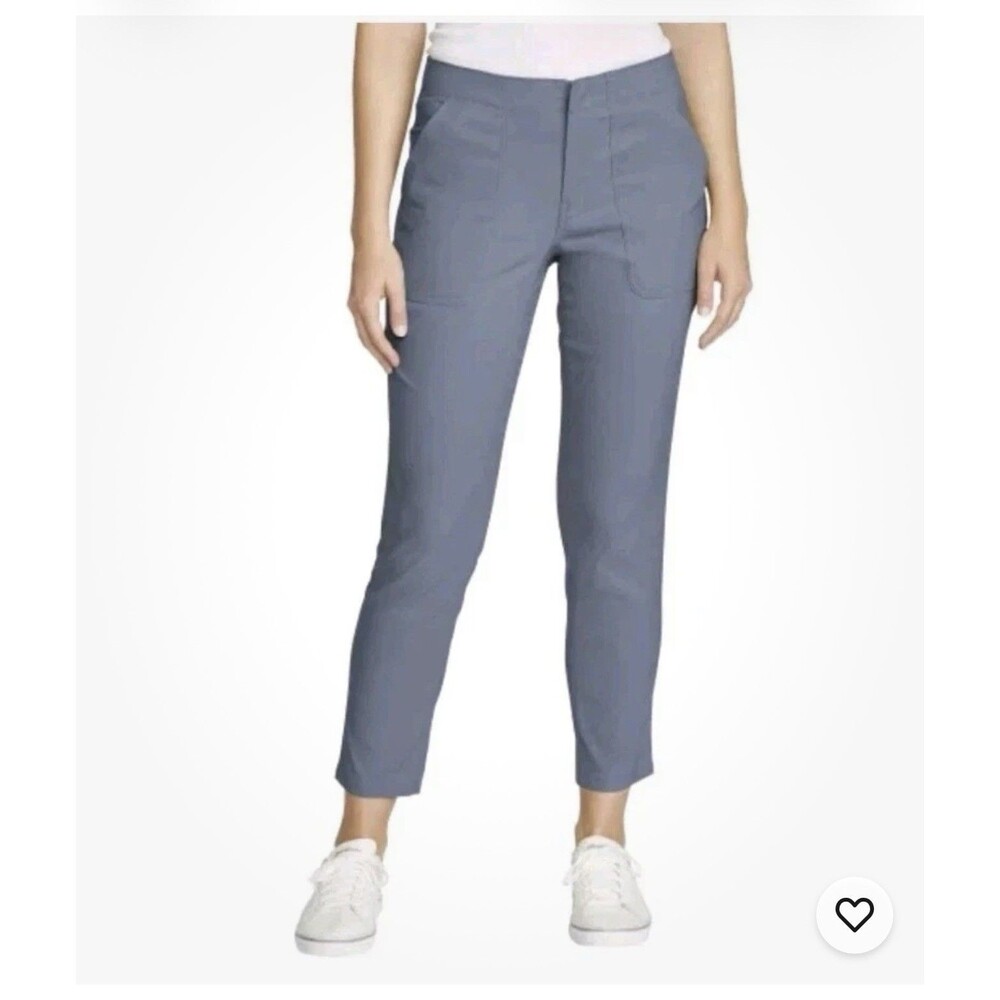 NWT Eddie Bauer Women's Horizon Straight Anke Pants Blue Size 6